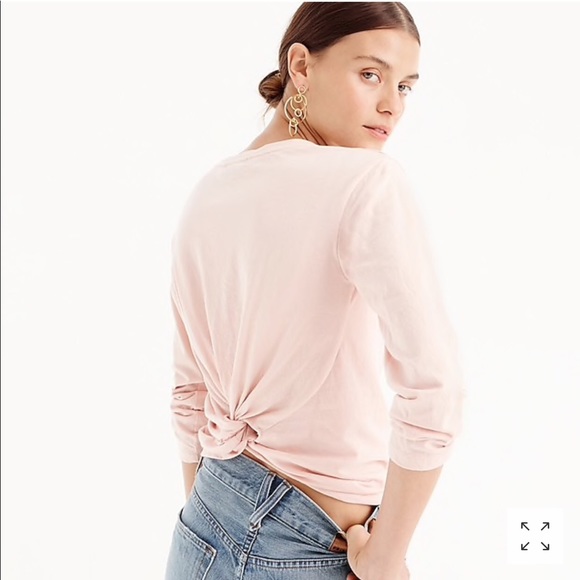 J. Crew Tops - J. Crew | Twist Back Long Sleeve Pink Tee Shirt